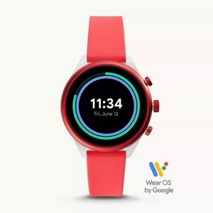 FOSSIL Sport Smartwatch 41mm, Red Silicone, NWT
